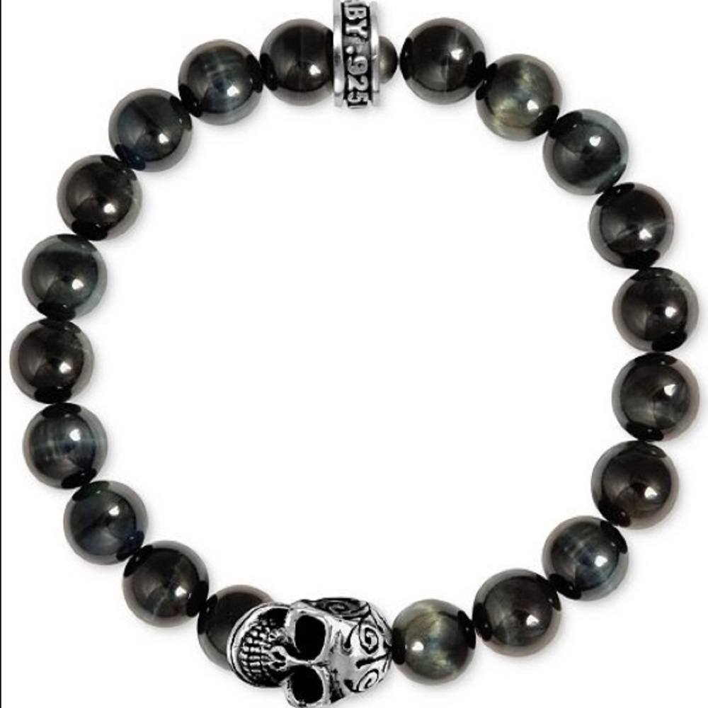 King baby day of the death Onyx Bead Bracelet
